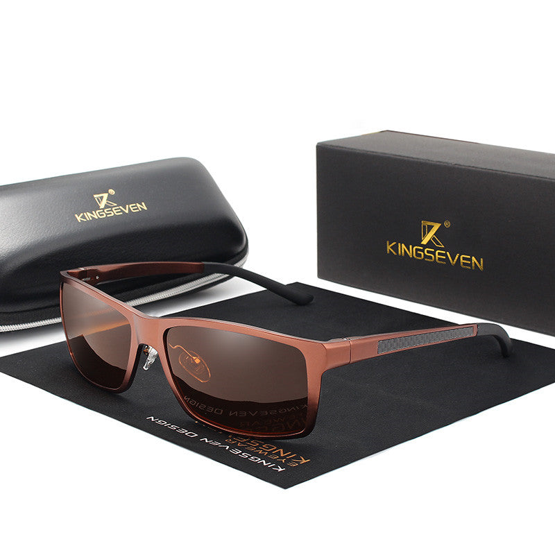 Gafas De Sol Masculino, Accesorio De Magnesio Y Aluminio De Forma Cuadrada