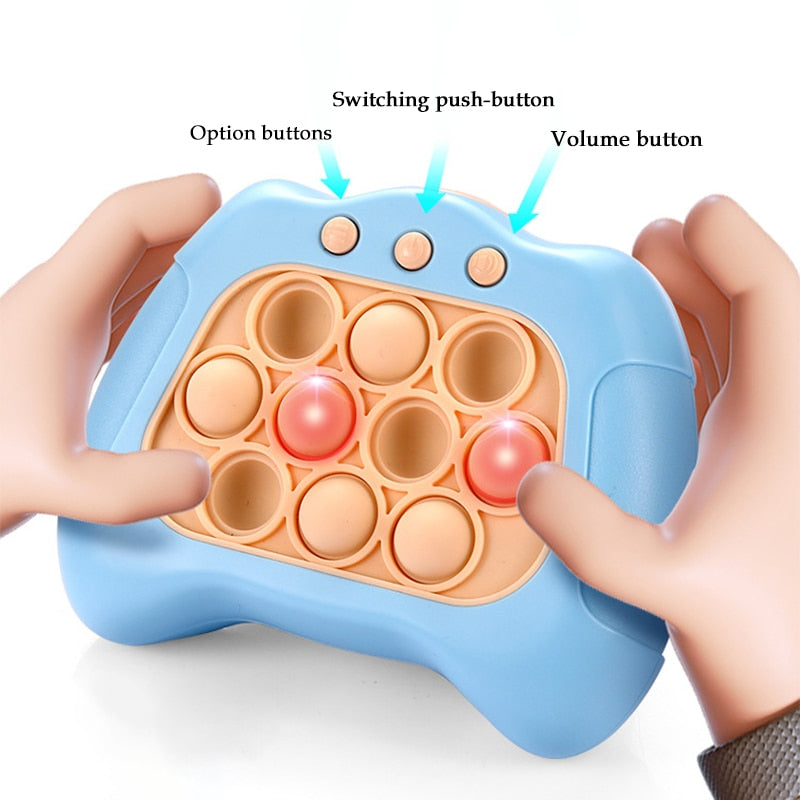 Children Press It Game Fidget Toys Pinch Sensory Quick Push Handle Game Squeeze Relieve Stress Decompress Montessori Toy for Kid
