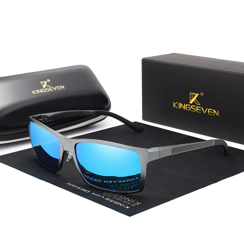 Gafas De Sol Masculino, Accesorio De Magnesio Y Aluminio De Forma Cuadrada
