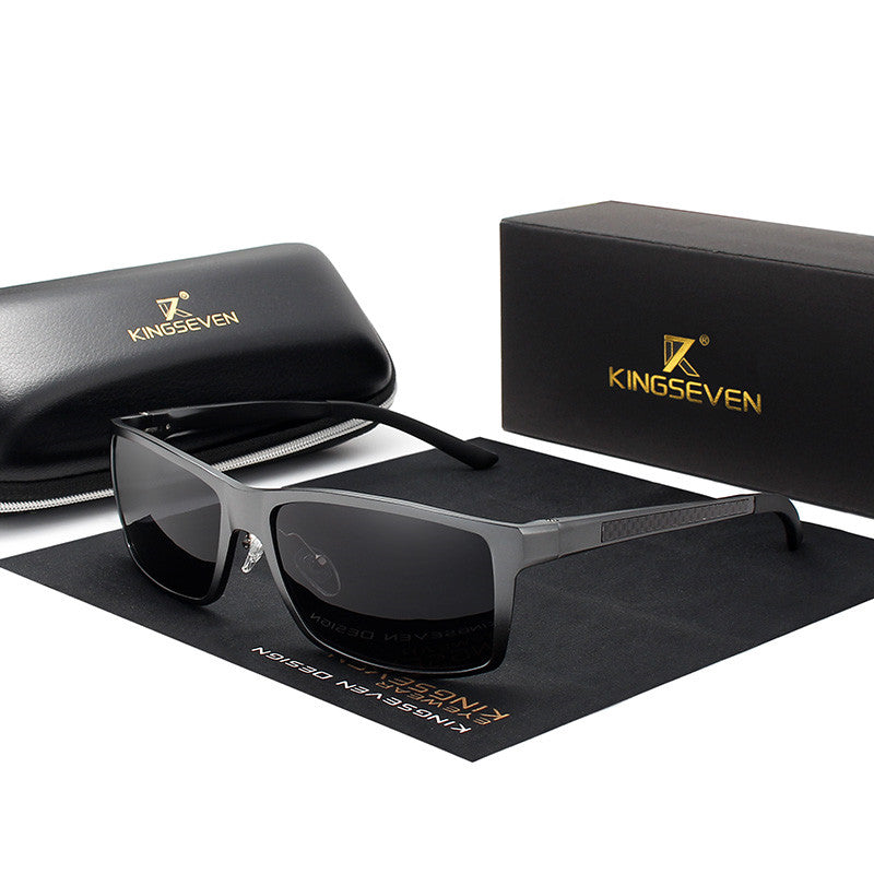 Gafas De Sol Masculino, Accesorio De Magnesio Y Aluminio De Forma Cuadrada